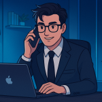 شخص در حال مشاوره تلفنی