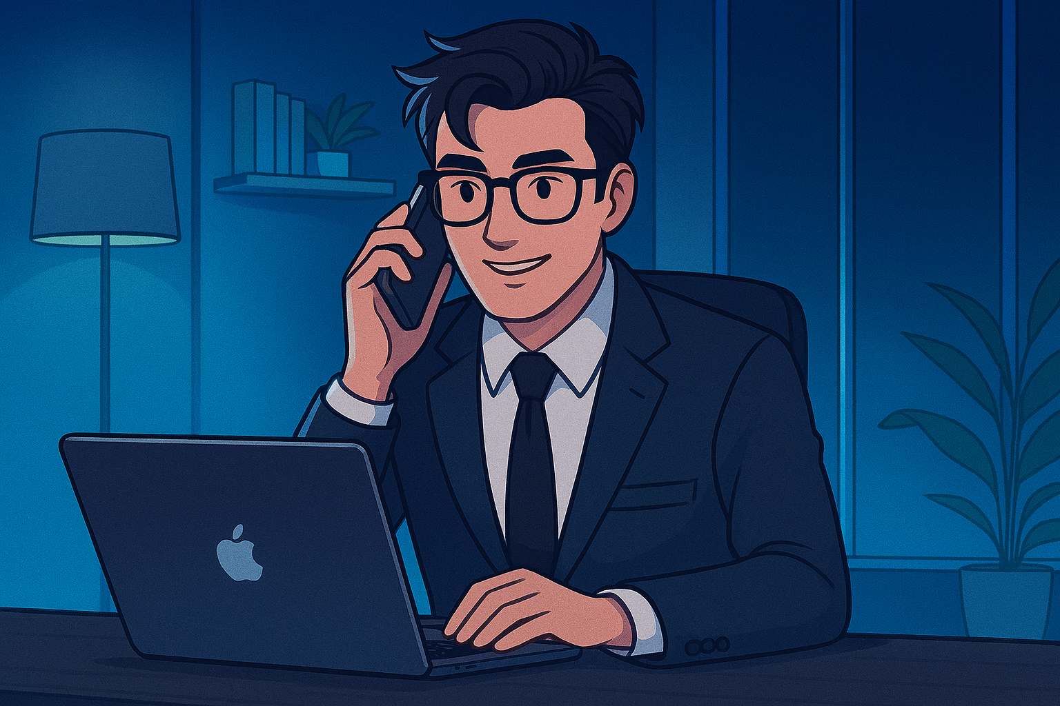 شخص در حال مشاوره تلفنی